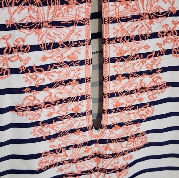 Cabana Nautical Women's Striped Dress - White and Pink - Picture 7 of 7